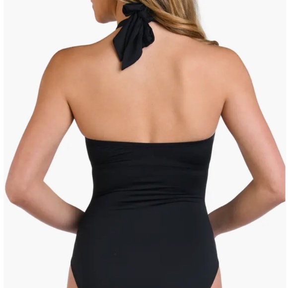 La Blanca Island Goddess Draped Bandeau One-Piece Swimsuit - Picture 4 of 11